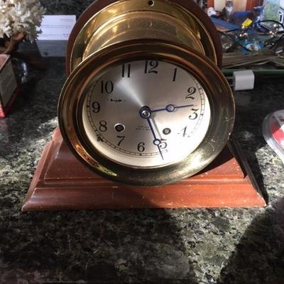 CHELSEA SHIPS BELL CLOCK WITH STAND