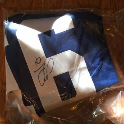 JUSTIN TUCK NY GIANTS AUTOGRAPHED JERSEY WITH COA