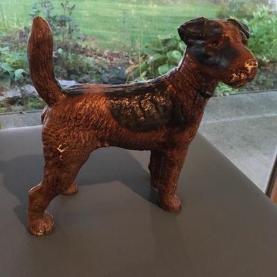 Antique Hubley cast iron Airedale