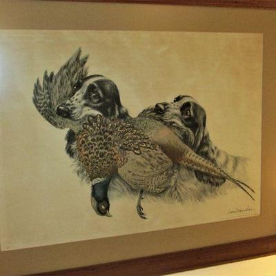 signed antique Leon Danchin lithograph