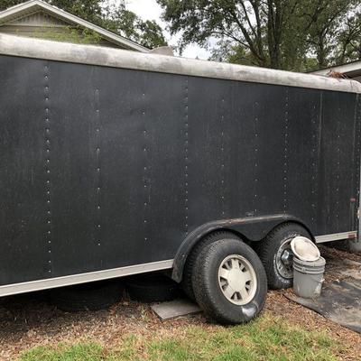 14 ft enclosed double axle trailer