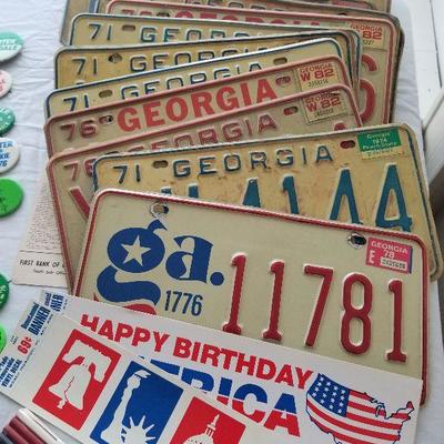 Vintage Georgia License Tags for Cars