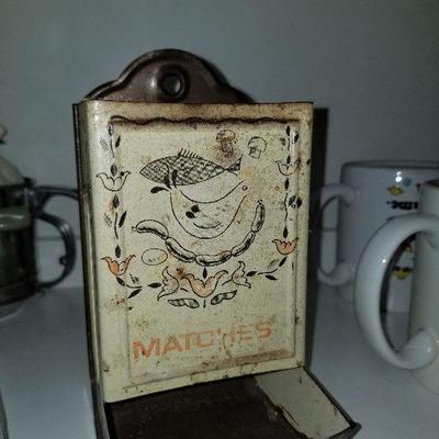 Vintage Match Box Container