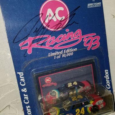 Jeff Gordon Autographed AC Racing '93 Miniature Car and Card
 