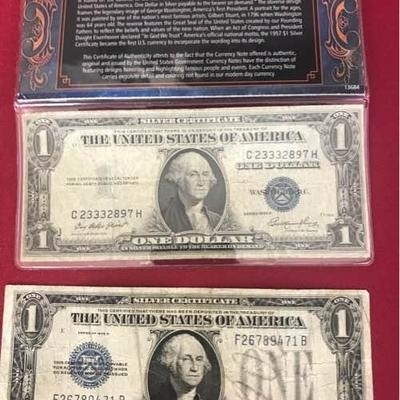 Silver Certificates Blue Seal 1928 & 1935