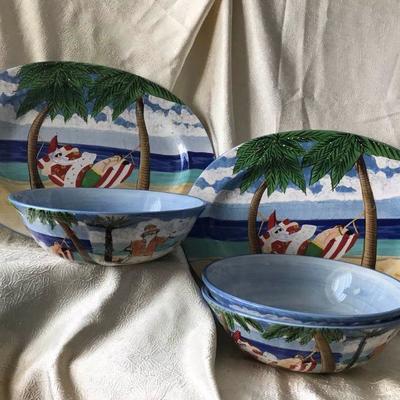 Paul Brent for Oneida SAKURA Coastal Holiday Serving Platters and Bowls