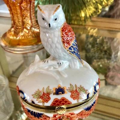 Andrea by Sadek Owl Trinket Box - Made in Japan