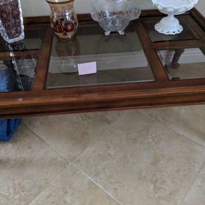 Glass coffee table $65