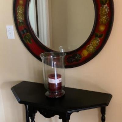 Entryway table and mirror
