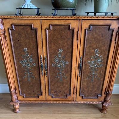 Wooden hand painted cabinet