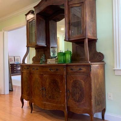 New Cosmetics, Antique French Louis VX Sideboard with Mirror 
