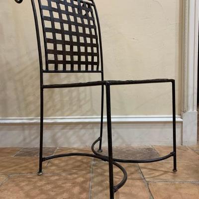 Wrought Iron Accent Chair 

