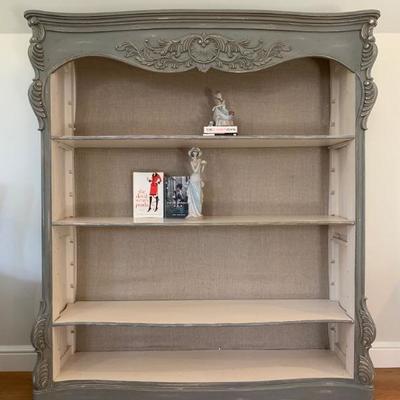 Louis VX Style Bookcase in Gray Wash 

