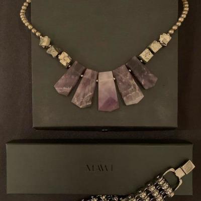 Magdelena Stokalska Necklace, Mawi Chain Bracelet, NWT