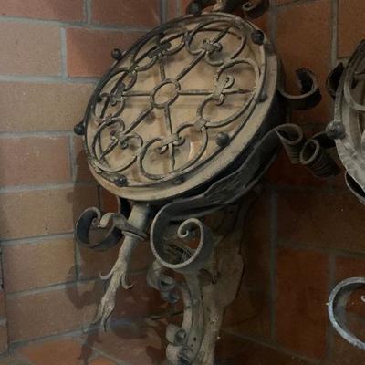 Antique European Wrought Iron Scones 