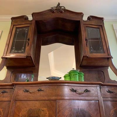 New Cosmetics, Antique French Louis VX Sideboard with Mirror 
