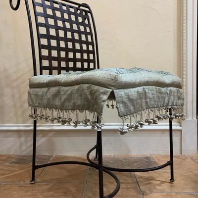 Wrought Iron Accent Chair 

