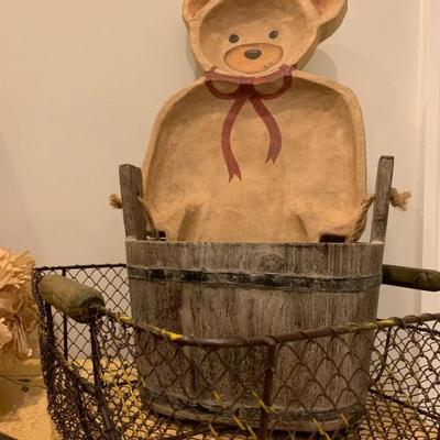 Handled Baskets, Teddy Bear Tray 