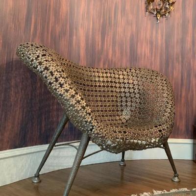 Richard Woodard Style Molded Wire Womb Chair  