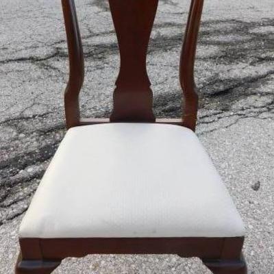 3887 Wood Chair w upholstered seat