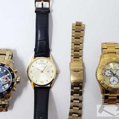 610: Three Invicta Watches and One Band
Three Invicta Watches and One Band
