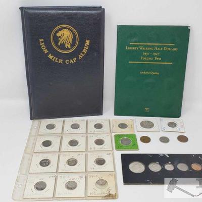 1111: Book of Assorted Coins Walking Liberty Half Dollars, Morgan Silver Dollars and More
Includes Silver Peace dollars, buffalo nickels,...