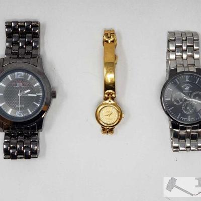 616: U.S Polo Assn, Polo and Beverley Hills Polo Club watches- 3 Watches total
Brands include U.S. Polo ASSN, Polo, Beverley Hills Polo Club