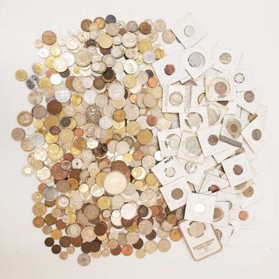 1185: Various Foreign Coin
This Collection contains coins from countries such as Fiji, Germany, Australia, Indonesia, Cabo, Guatemala and...