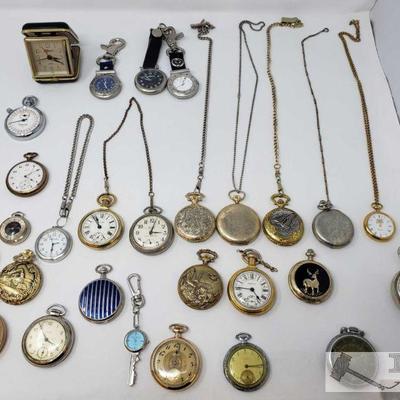 754: Approximately 26 beautiful pocket watches
Within this collection, there are several rare and creative pocket watches made by brands...
