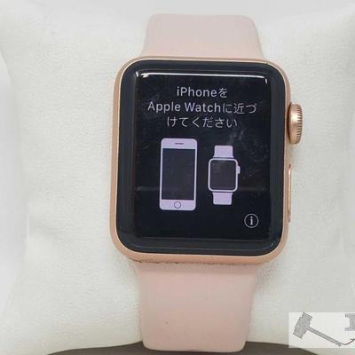 733: Rose Gold Apple Watch Series 3 wing Pink Band- Unlocked and Ready to Use!
This apple watch is unlocked and ready to be pair with...