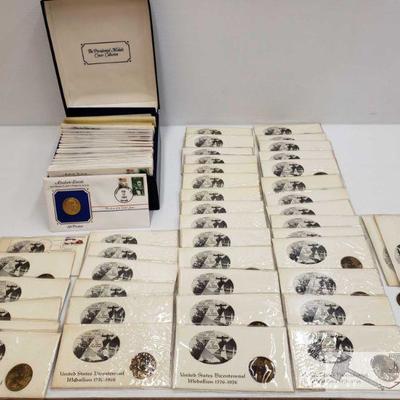 Presidential Medals Cover Collection, and United States Bicentennial Medallion
Approximately 41 Bicentennial city of Verne California...
