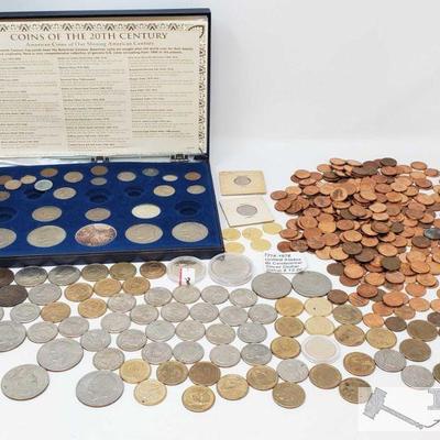 1161: Partial Coins of the 20th Century Set, Kennedy Half Dollars, Eisenhower Dollars, Susan B Anthony
Partial Coins of the 20th Century...