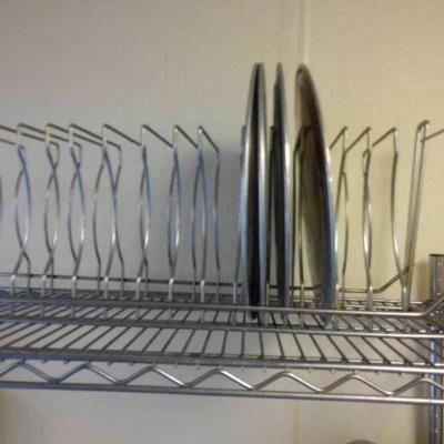 Chrome Plate Rack and Pizza Pans