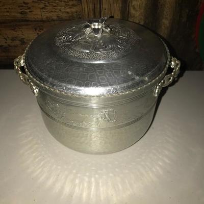 Vintage aluminum ice bucket 
