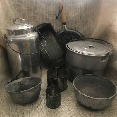 Rustic Farmhouse assortment of tin kitchen items
