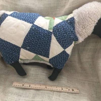 Large Patchwork Vintage Quilted Stuffed Sheep