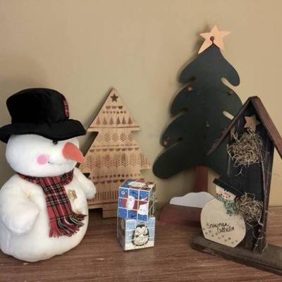 Assortment of Christmas Decor--Snowman, Christmas ...