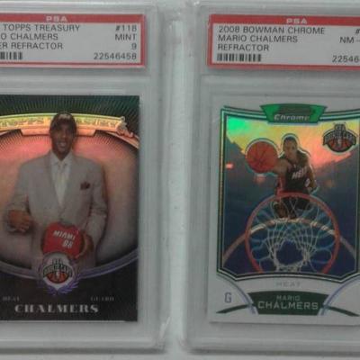 Two Professionally Graded Mario Chalmers Rookie Ca ...