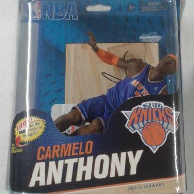 Signed Carmelo Anthony McFarlane Figure with Globa ...
