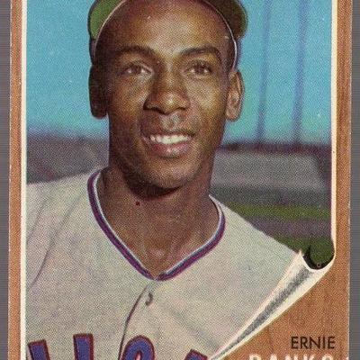 1962 Topps Ernie Banks #25 Chicago Cubs HOF