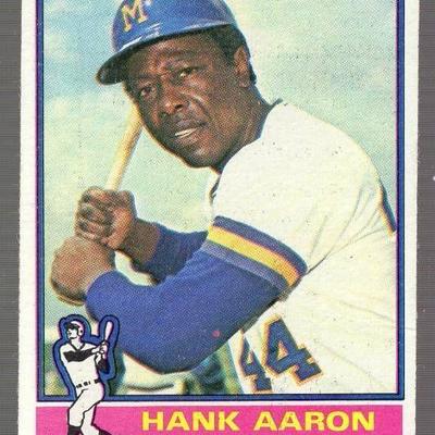 1976 Topps Hank Aaron #550 Milwaukee Brewers HOF