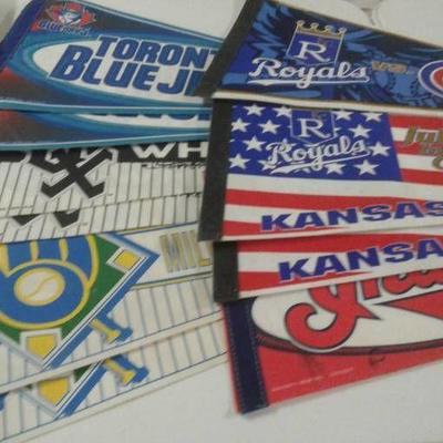 Ten Felt Baseball Pennants - 3 Kansas City Royals, ...