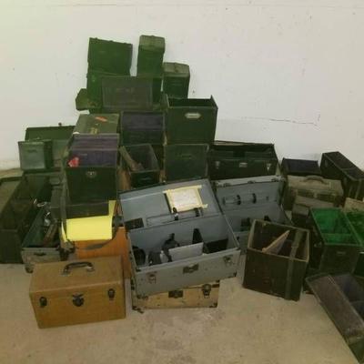 HUGE lot of Folmer Graflex camera cases- some velv ...
