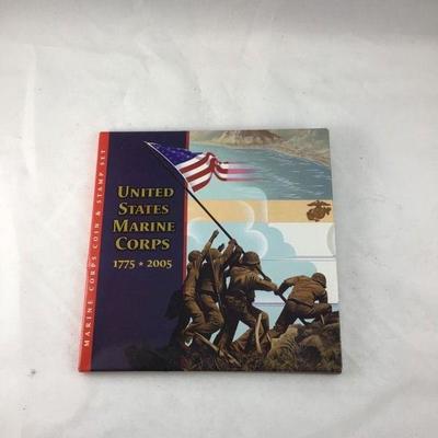 Marine Corps coin and stamp collection 1 ounce si ...