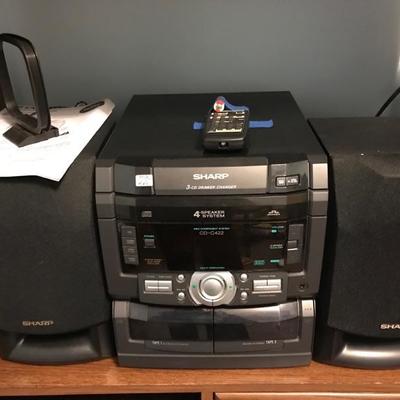 Sharp Mini Component AM/FM, Cassette, 3CD, with 2 speakers, antenna [5 0iece]- C-CD422 $79