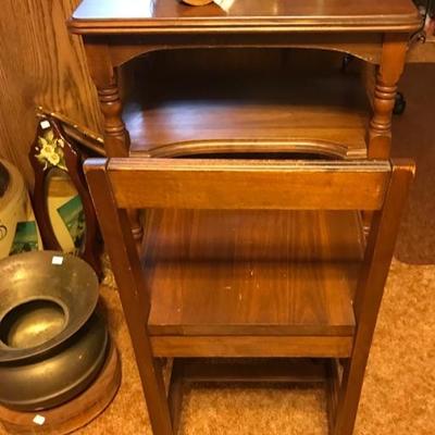 Vintage telephone table and chair $45