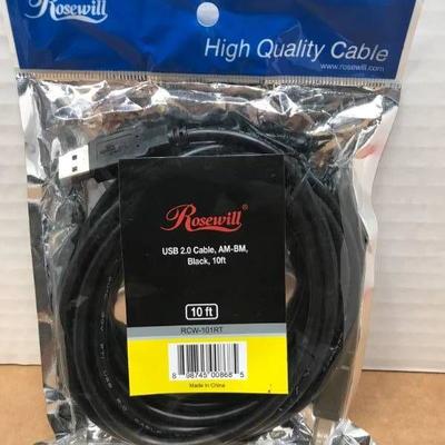 ROSEWILL 10FT USB CABLE