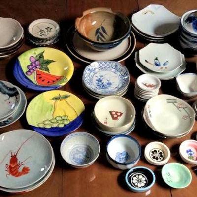 HMT034 Various Japanese Ceramic Dishes