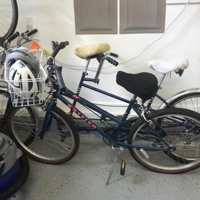Raleigh bike and tandem bike
