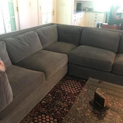 Large gray sectional sofa